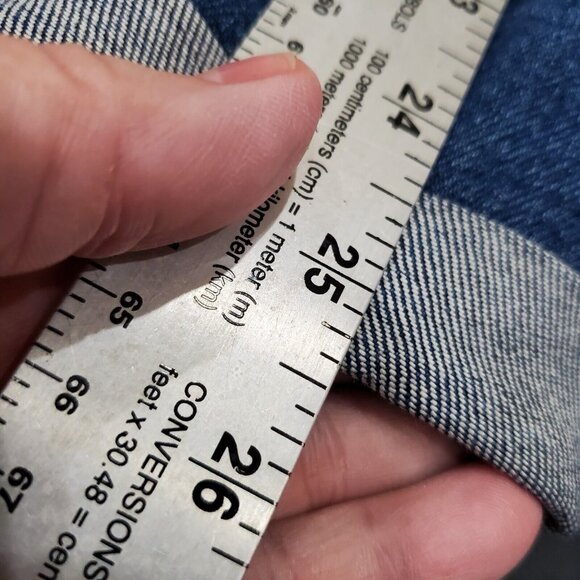 Levi Strauss Signature Jeans Women Size 18 Blue Stretch Denim Boyfriend Cuffs - Picture 14 of 14